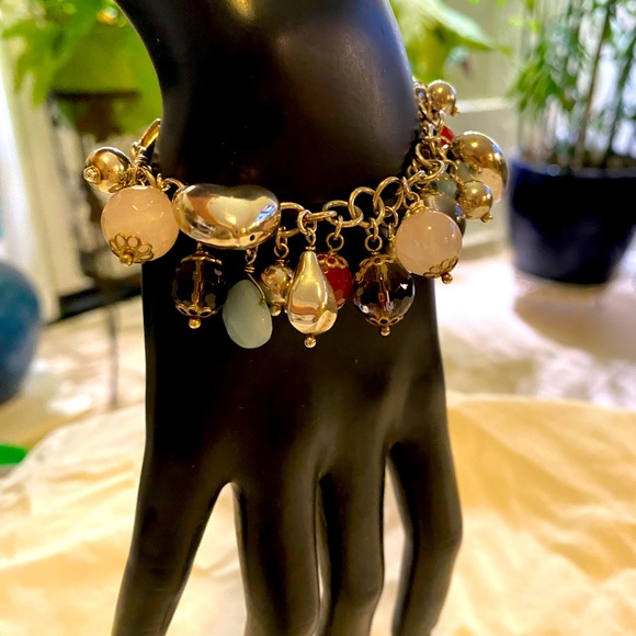 Jewelry - GEMSTONE CHARM BRACELET STERLING SILVER